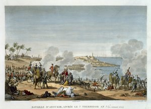 The Battle of Aboukir, 7 Thermidor, Year 7 (25 July 1799) engraved by Louis Francois Couche